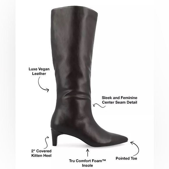 Journee Collection Kitten Heel Pointed Toe Boot - Picture 6 of 11